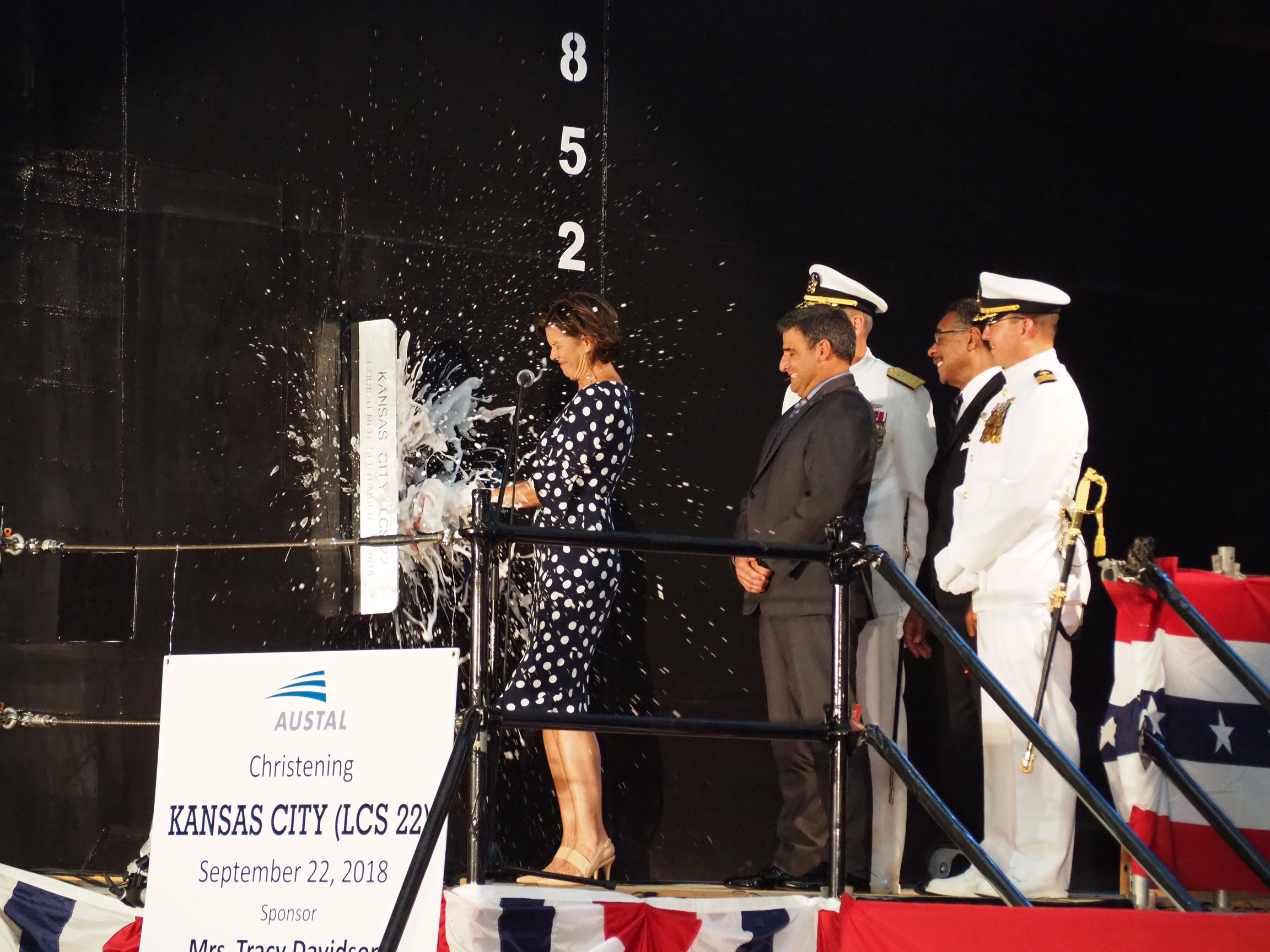 Breaking Bottle USS KC 