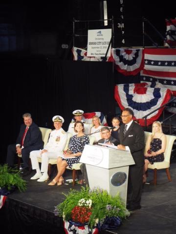 Congressman Cleaver Speaking at USS KC