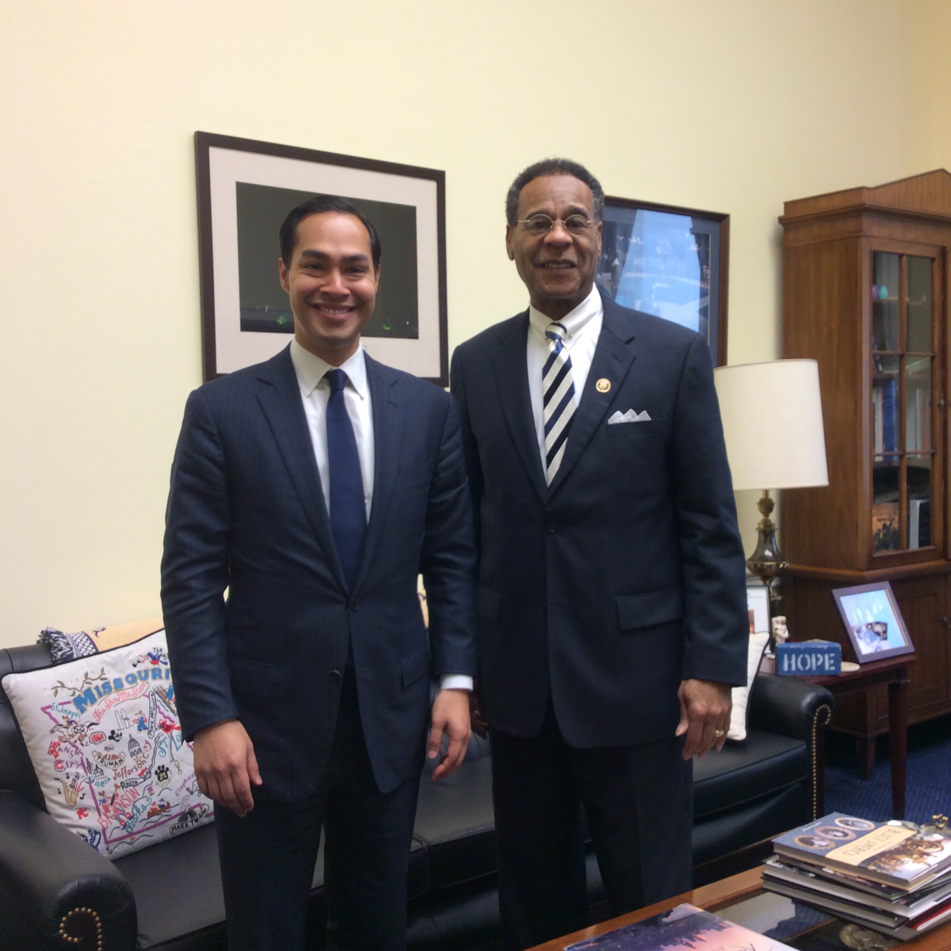 Rep. Cleaver and Sec. Castro meet in Rep. Cleaver's DC office