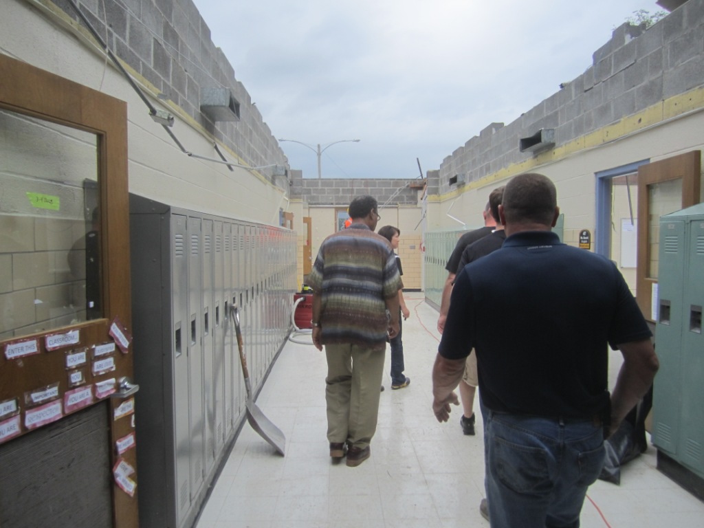 Congressman Cleaver tours school in Orrick to get a firsthand look at damage